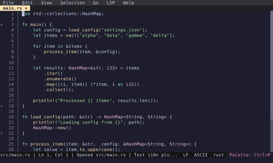Code Folding demo